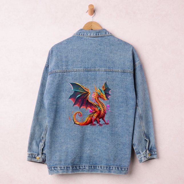 Hier sind Drachen Jeansjacke (Hangar)