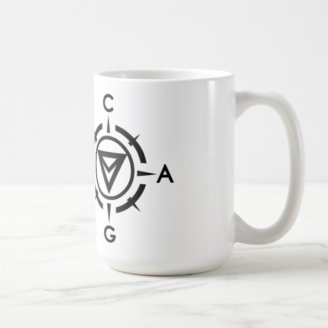 Hier sind Drachen Kaffeetasse (Rechts)