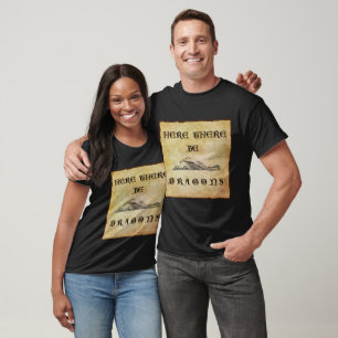 Hier sind Drachen T-Shirt