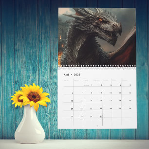 Hier sind Dragons Any Year Fantasy Calendar Kalender