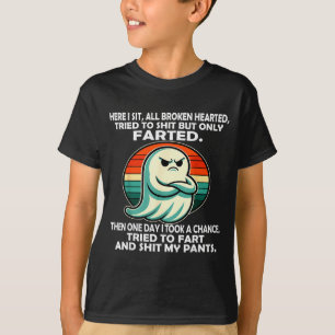 Hier sitze ich ganz gebrochenen Herzens versucht a T-Shirt