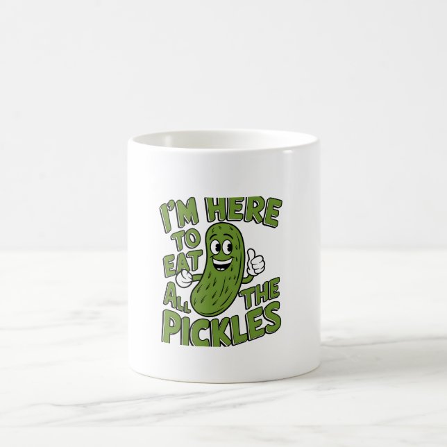 Hier, um alle Pickles zu essen Kaffeetasse (Mittel)