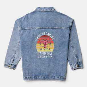 Hier, um mein monatliches Abonnement abbrechen Ute Jeansjacke