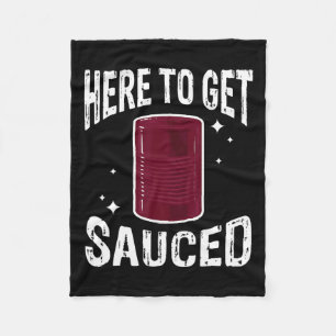 Hier, um saucen Spaß Cranberry Sauce Thanksgivin Fleecedecke