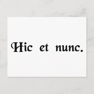 Hier und jetzt. postkarte