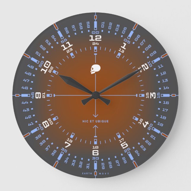 Hier und überall große wanduhr (Vorderseite)