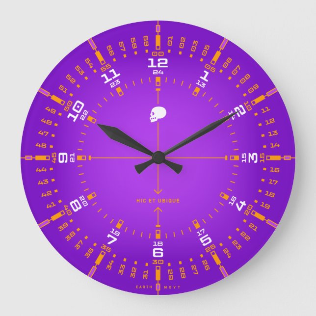 Hier und überall große wanduhr (Vorderseite)