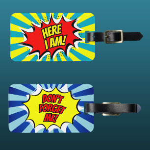 Hier vergesse ich mich nicht, Comic Gepäckmarke Gepäckanhänger