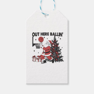 Hier wird Basketball Sport Xmas Weihnachten gespie Geschenkanhänger