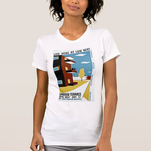 Hier wohnen Sie bei Low Rent T-Shirt (Vorderseite)