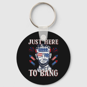 Hier zu Bang Abraham Lincoln 4. Juli Feuerwerk Schlüsselanhänger