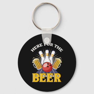 Hier zum Bier trinken Bowling Schlüsselanhänger