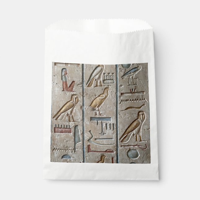 Hieroglyphe Altägypten Sprache Eingravierter Text Geschenktütchen (Vorderseite)