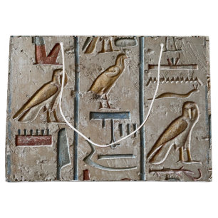Hieroglyphe Altägyptische Sprache Eingravierter Te Große Geschenktüte