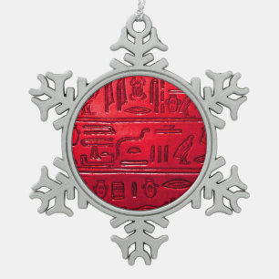 Hieroglyphen 2014-1053 schneeflocken Zinn-Ornament