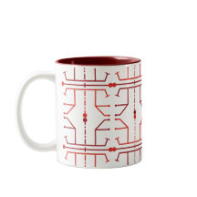 Hieroglyphen Abstract Pattern Tasse