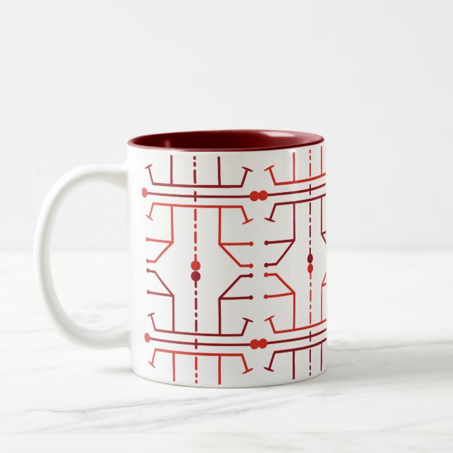 Hieroglyphen Abstract Pattern Tasse (Links)