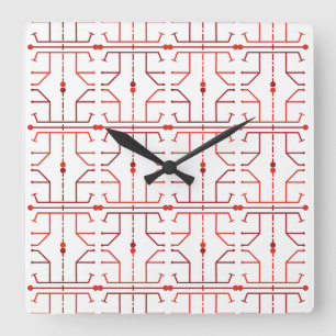 Hieroglyphen abstraktes Muster Wanduhr