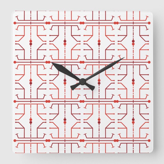 Hieroglyphen abstraktes Muster Wanduhr (Vorderseite)