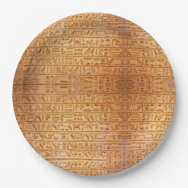 Hieroglyphen Altes Ägypten Pharaonen Geschichte ei Pappteller (Vorderseite)
