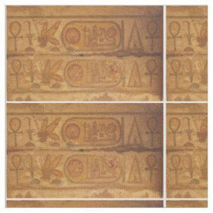 Hieroglyphen an Karnak Tempel Ankh ALTES ÄGYPTEN Stoff