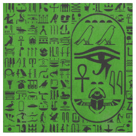 Hieroglyphen-Grün Stoff