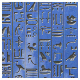 Hieroglyphen im Lapislazuli Stoff