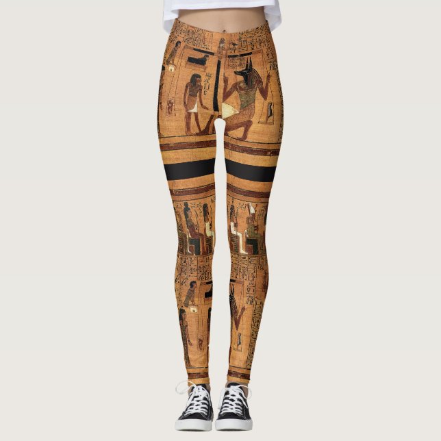 Hieroglyphen-Papyrus-alte ägyptische Leggings (Vorderseite)