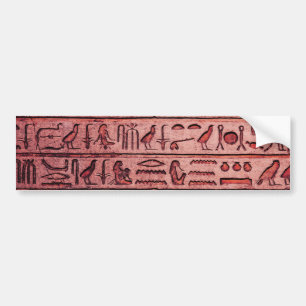 Hiéroglyphes égyptiens antiques Red Bumper Sticker
