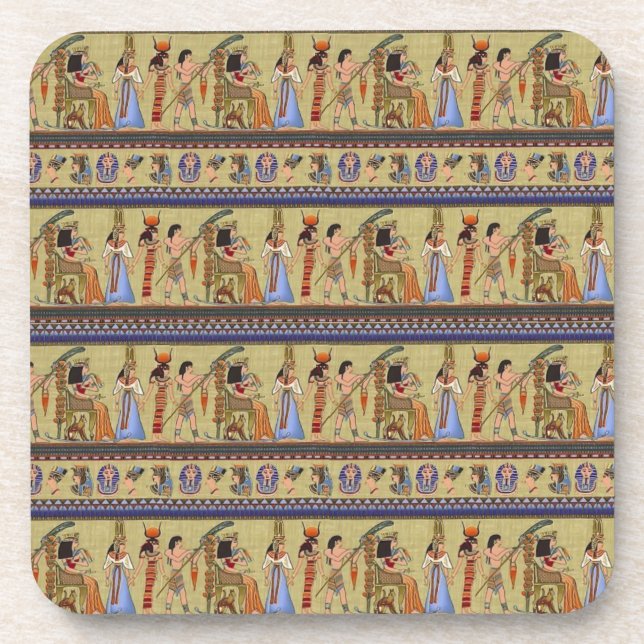 Hiéroglyphes égyptiens Dessous de verre de liège (Devant)