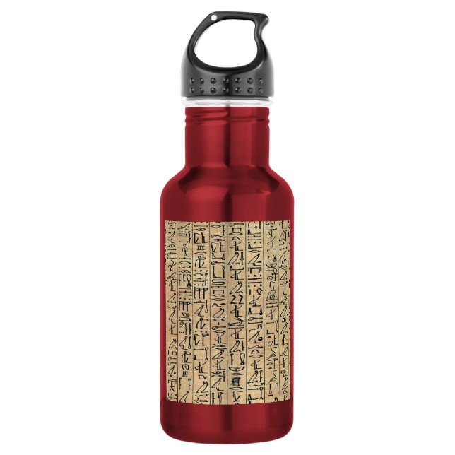 Hieroglyphics Edelstahlflasche (Vorderseite)