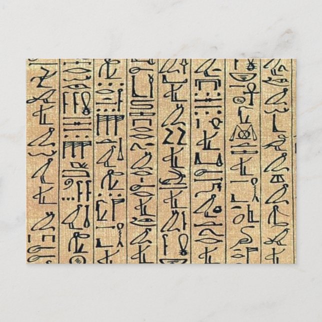 Hieroglyphics Postkarte (Vorderseite)