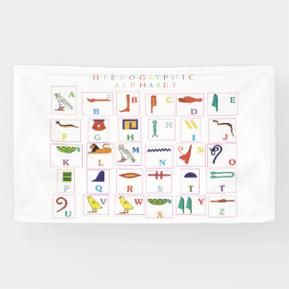 Hieroglyphisch Alphabet Banner