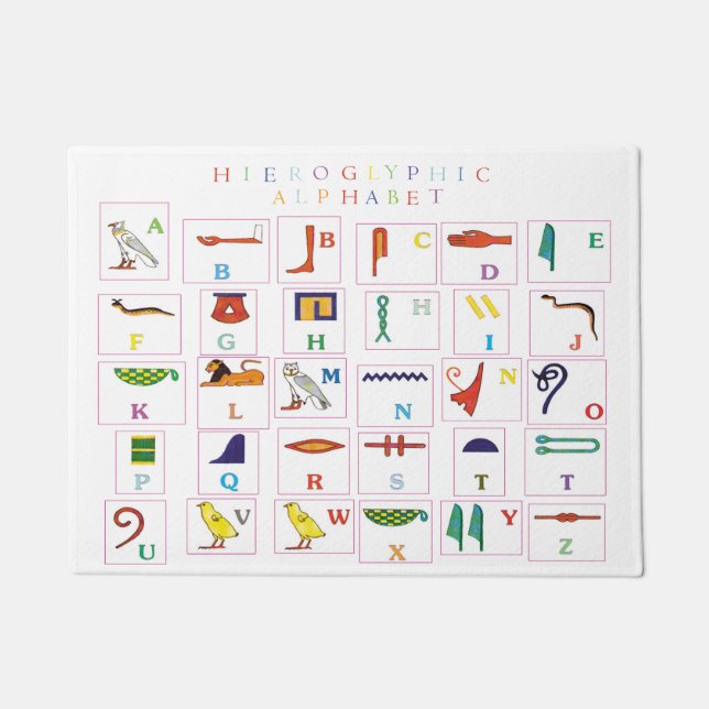 Hieroglyphisch Alphabet Doormat Fußmatte (Vorderseite)