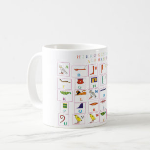 Hieroglyphische Alphabet-Tasse Kaffeetasse