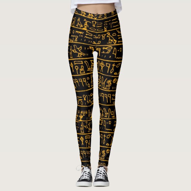 Hieroglyphische Symbole Leggings (Vorderseite)
