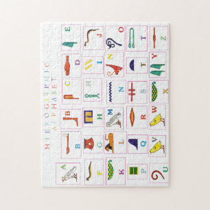 Hieroglyphisches Puzzle Alphabet