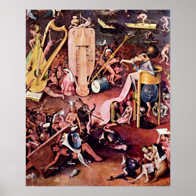 Hieronymus Bosch-Der Garten der Hölle, Details Poster (Vorne)