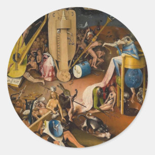 Hieronymus Bosch - Der Garten der Hölle Runder Aufkleber