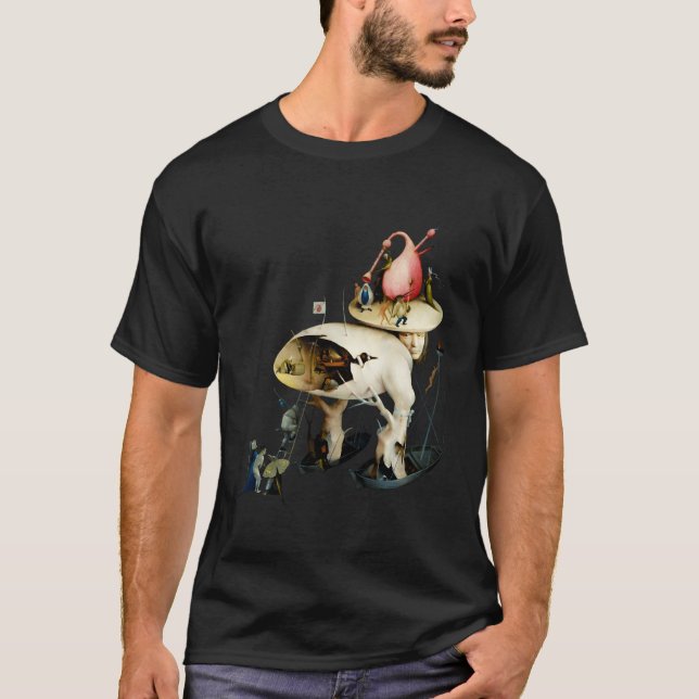 Hieronymus Bosch Detail Garten mit viel Freude T-Shirt (Vorderseite)