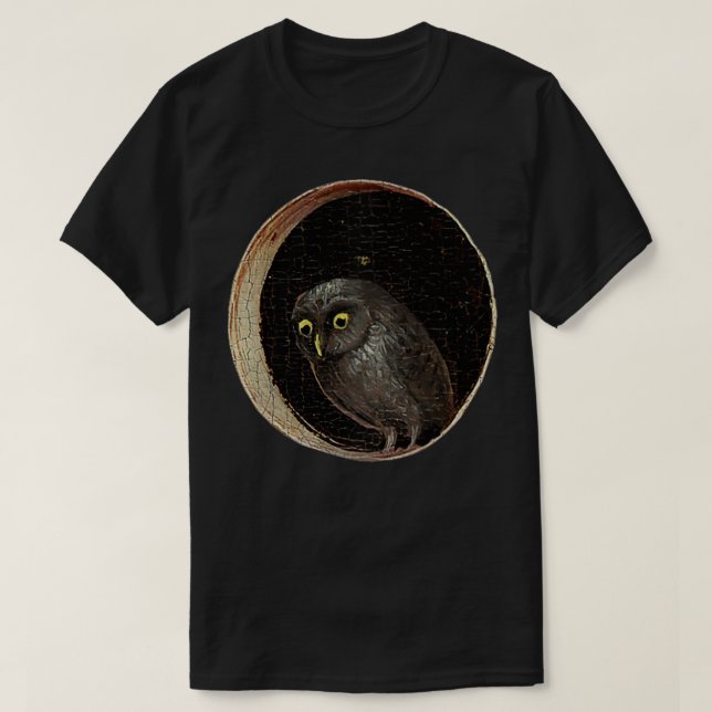 Hieronymus Bosch Owl Garden of Earthly Delights T-Shirt (Design vorne)