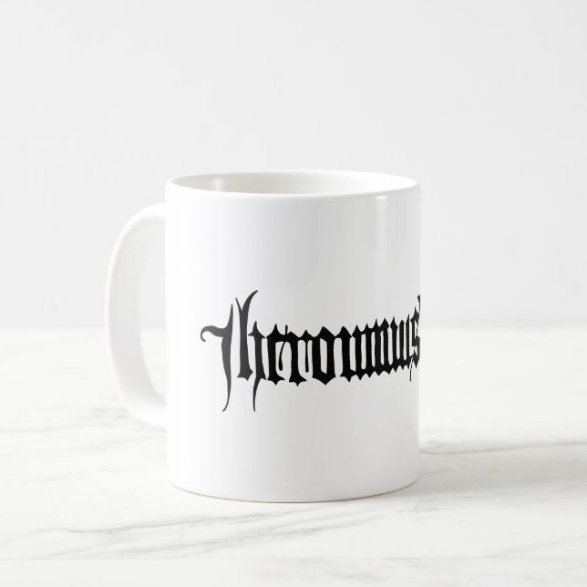 Hieronymus Bosch Unterschrift Kaffeetasse (Vorderseite Links)
