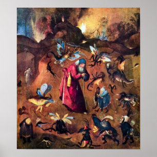 Hieronymus Bosch-Versuchung von St Anthony Poster