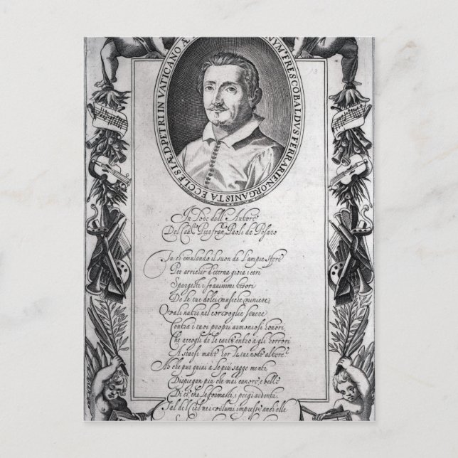 Hieronymus Frescobaldi, graviert durch Christlich Postkarte (Vorderseite)