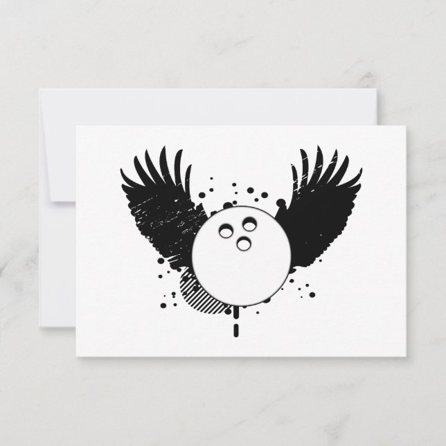 Hifi-Bowlingball Einladung (Vorderseite)