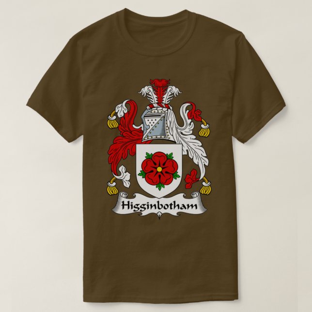 Higginbotham Coat of Arms Familienwappen T-Shirt (Design vorne)