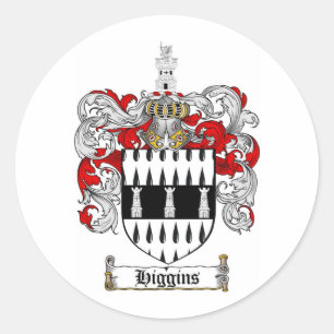 HIGGINS FAMILIENWAPPEN - WappenCOAT Runder Aufkleber