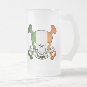 Higgins Iren-Schädel Mattglas Bierglas