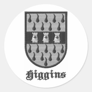 Higgins irische Clanaufkleber Runder Aufkleber
