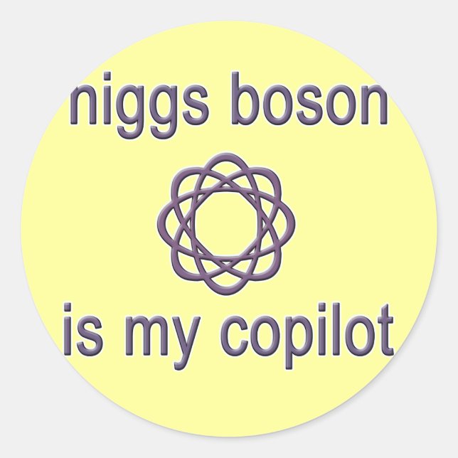 Higgs Boson ist mein Co-Pilot Physik-Spaß Runder Aufkleber (Vorderseite)
